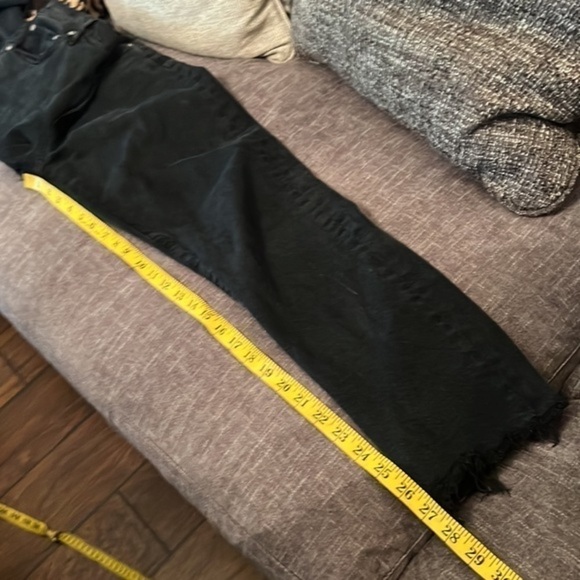 ▶️ AGOLDE ◀️ Toni Mid Rise Straight Black Jeans - Picture 6 of 16